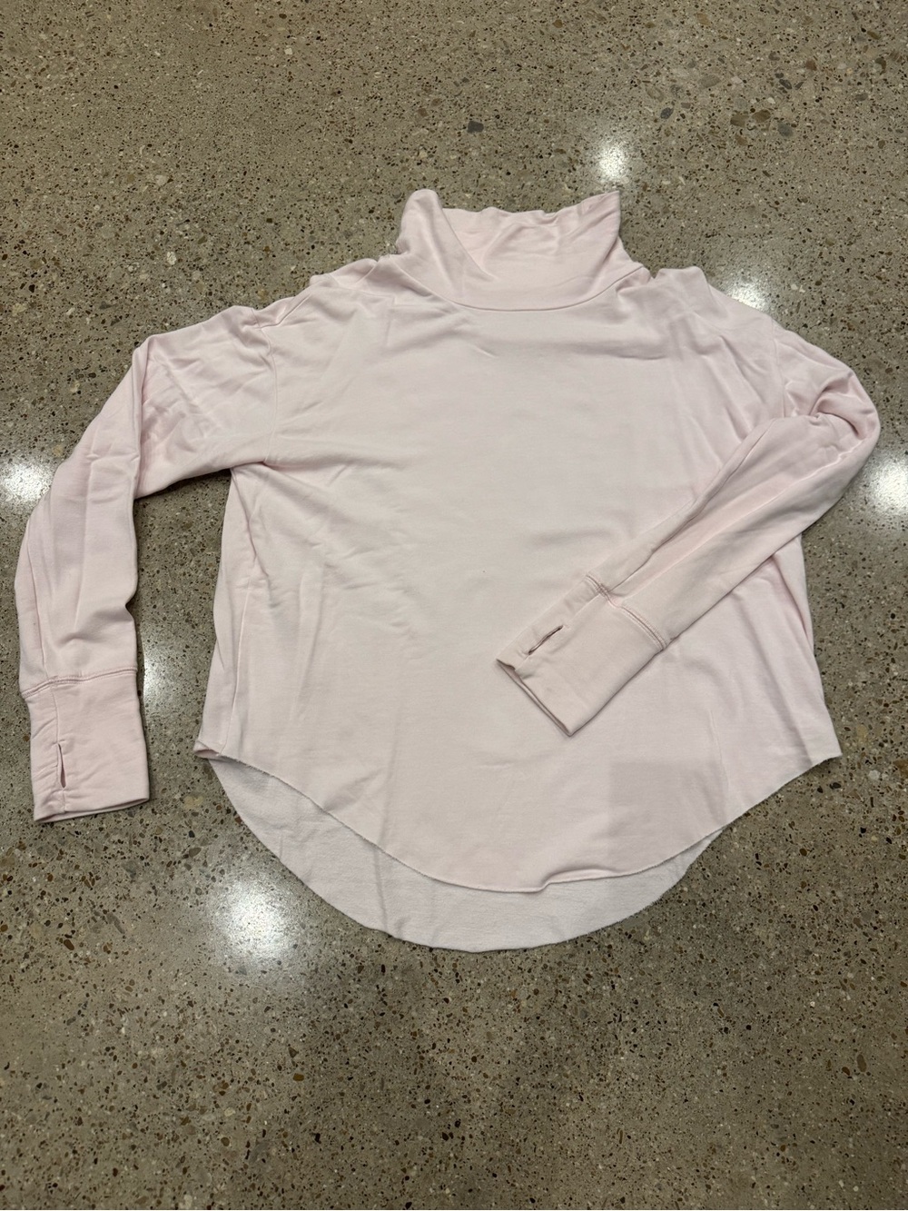 Offline by Aerie Light Pink Long Sleeve Mock Neck Top
